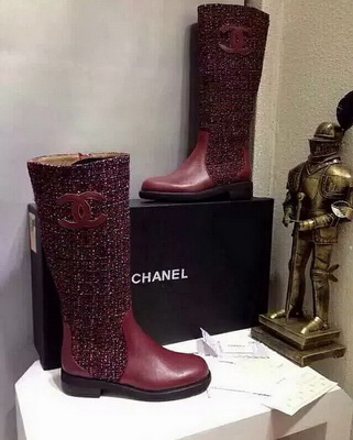 CHANEL Knee-high boots Lined with fur Women--021